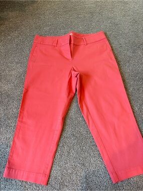 LOFT Cropped Pants in Coral Pink